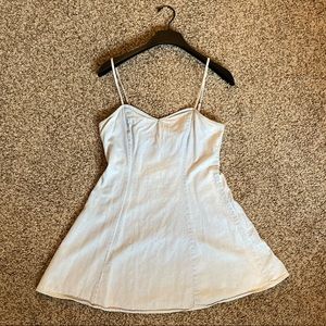 Vintage Retro denim color mini dress